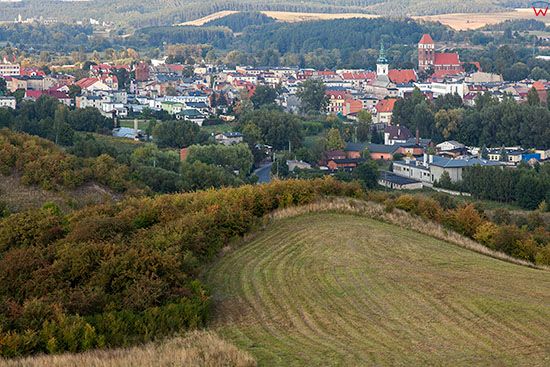 Nowe Miasto Lubawskie, panorama na miasto od strony SW. EU, PL, Warm-Maz. Lotnicze.